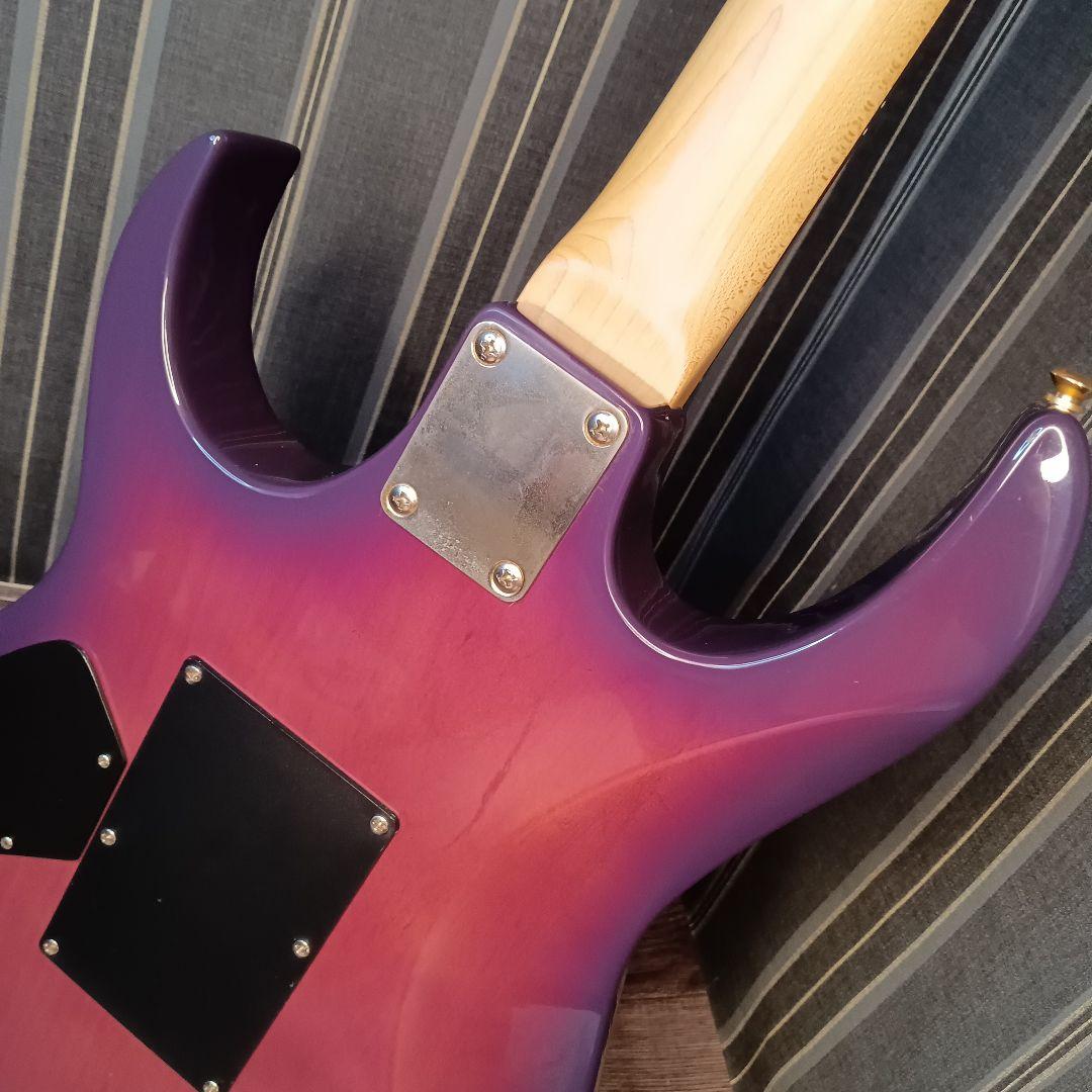 キルトメイプル パープル 紫 エレキギター ストラトキャスター Duncan