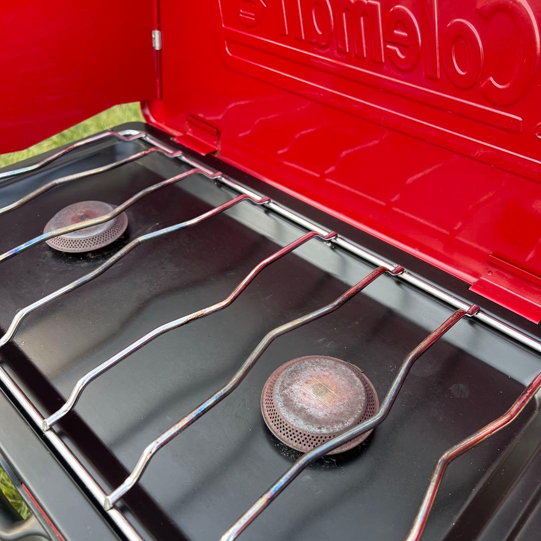 【美品】Coleman キッチン台　ツーバーナー　セット　コンロ　キャンプ