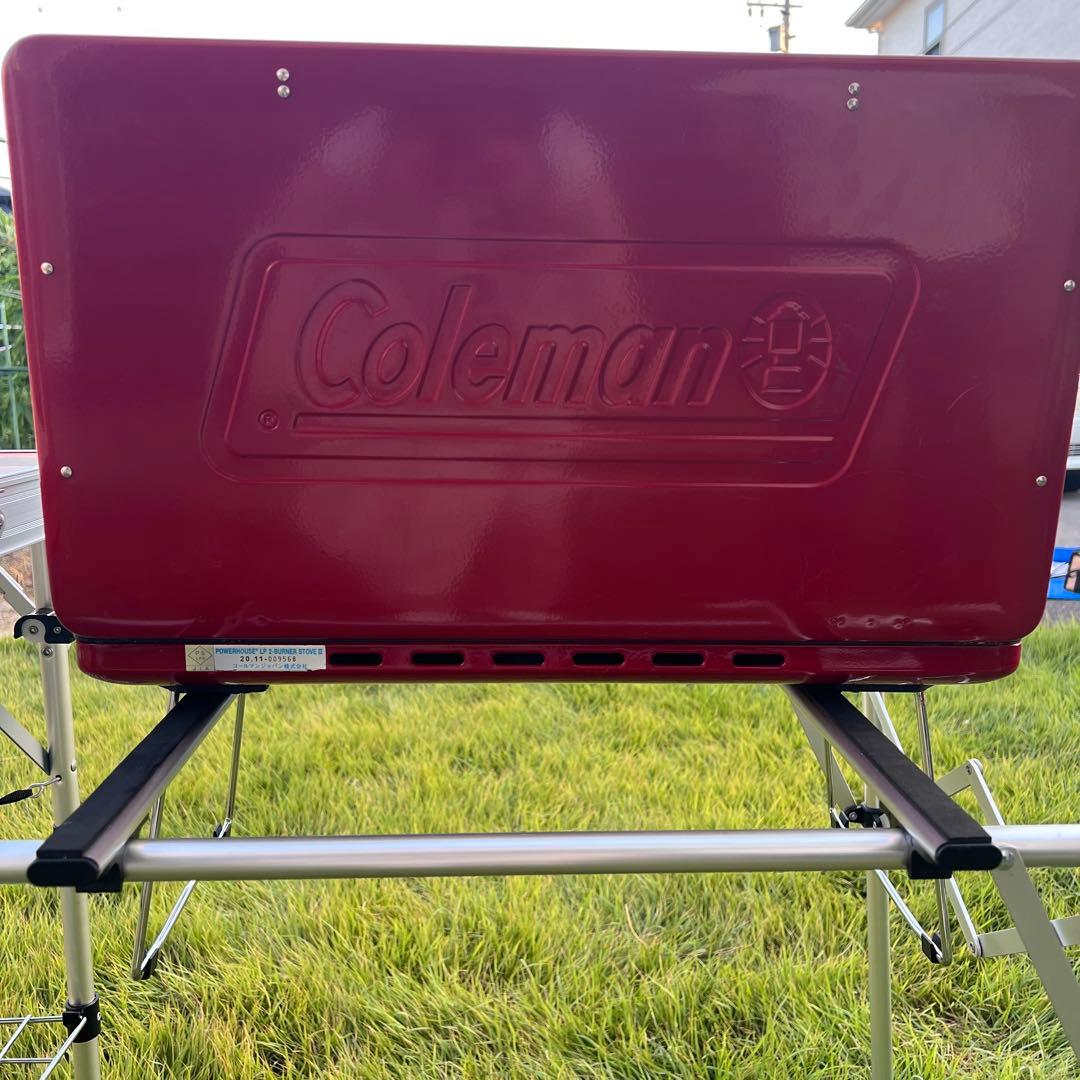 【美品】Coleman キッチン台　ツーバーナー　セット　コンロ　キャンプ