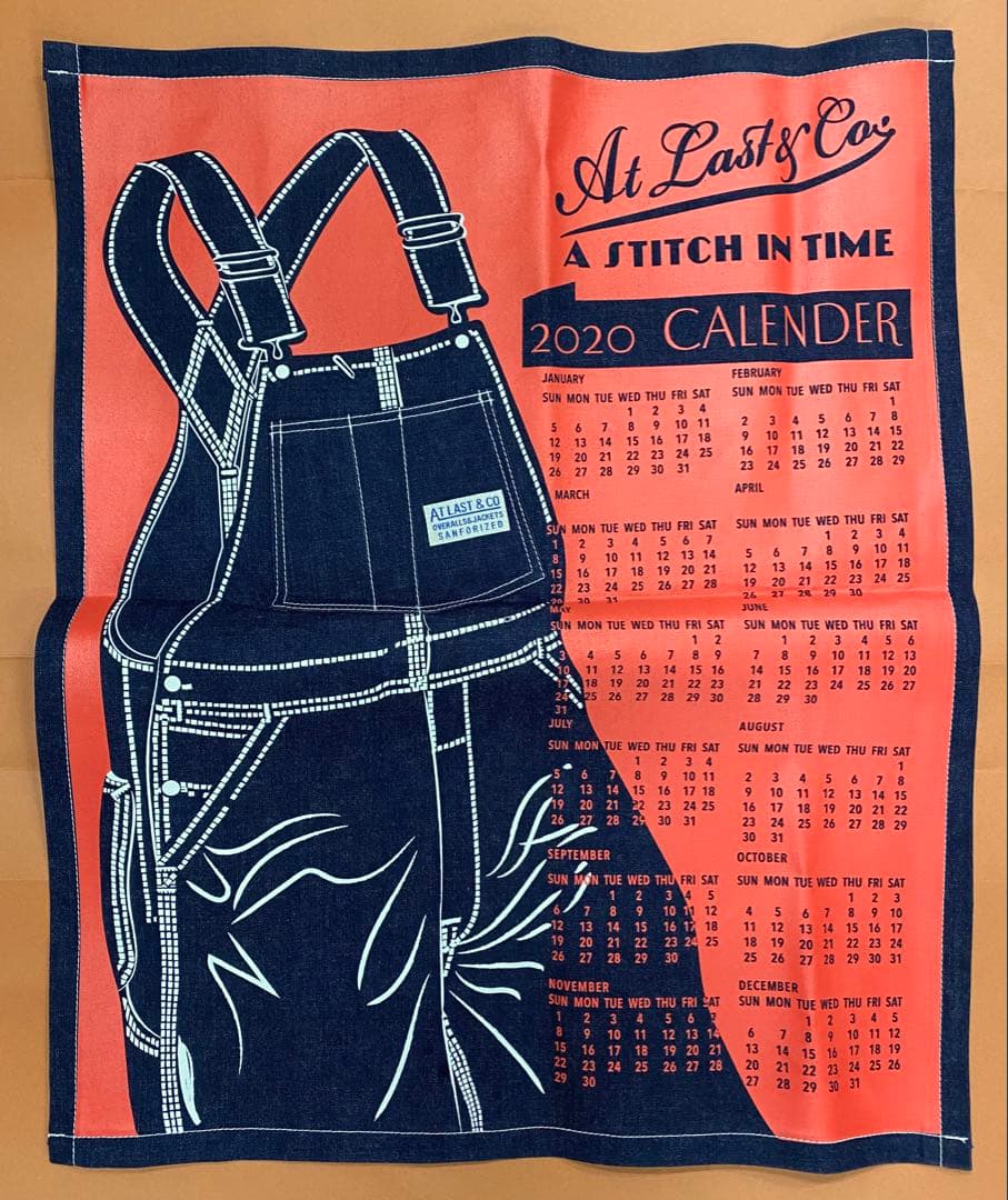 レア Atlast&co TIMEWORN CLOTHING カレンダー デニム