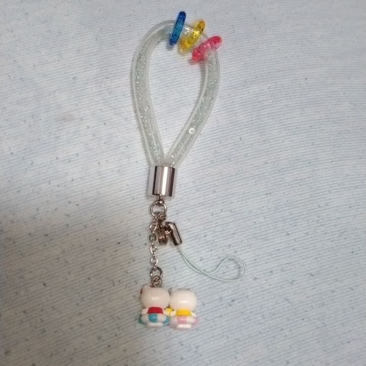 キティ＆ミミイ 浮き輪 ストラップ