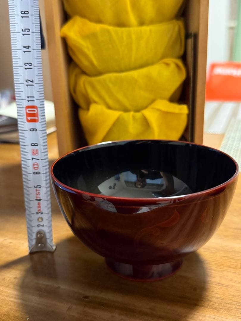 りんどう蒔絵　輪島塗　吸物椀　5客