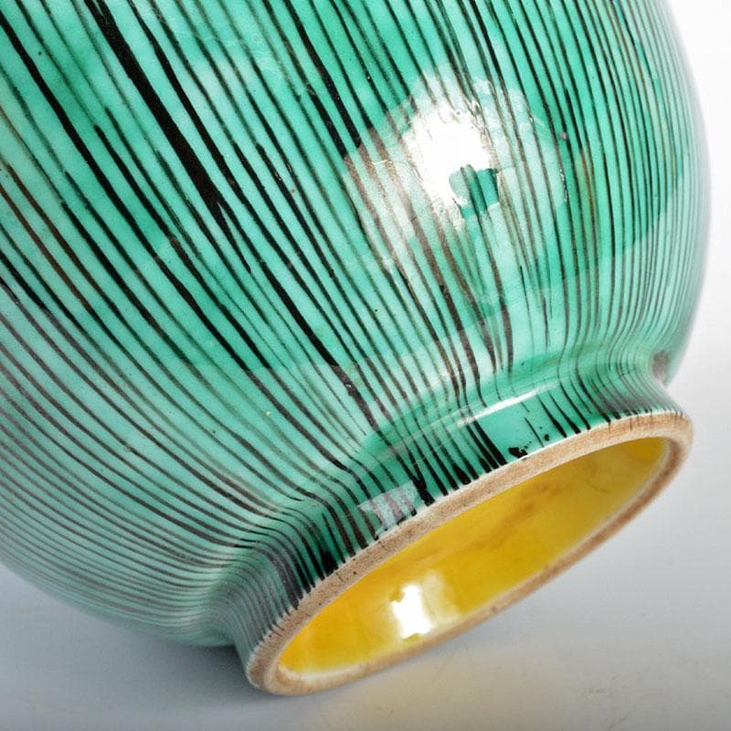 九谷焼　青九谷　山水文　盃　時代箱付　V　R4406