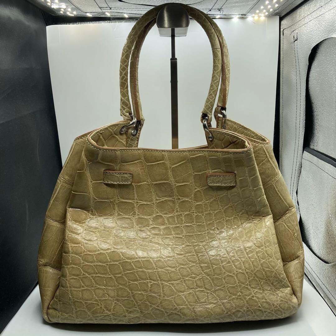 ⭐️ 定価数十万 マウロゴヴェルナ 本革 クロコダイル ワニ革 バッグ　イタリア製