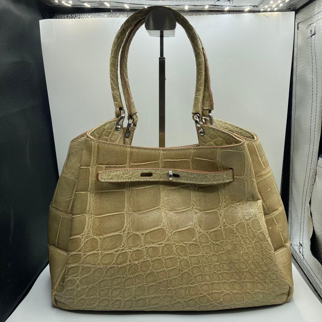 ⭐️ 定価数十万 マウロゴヴェルナ 本革 クロコダイル ワニ革 バッグ　イタリア製