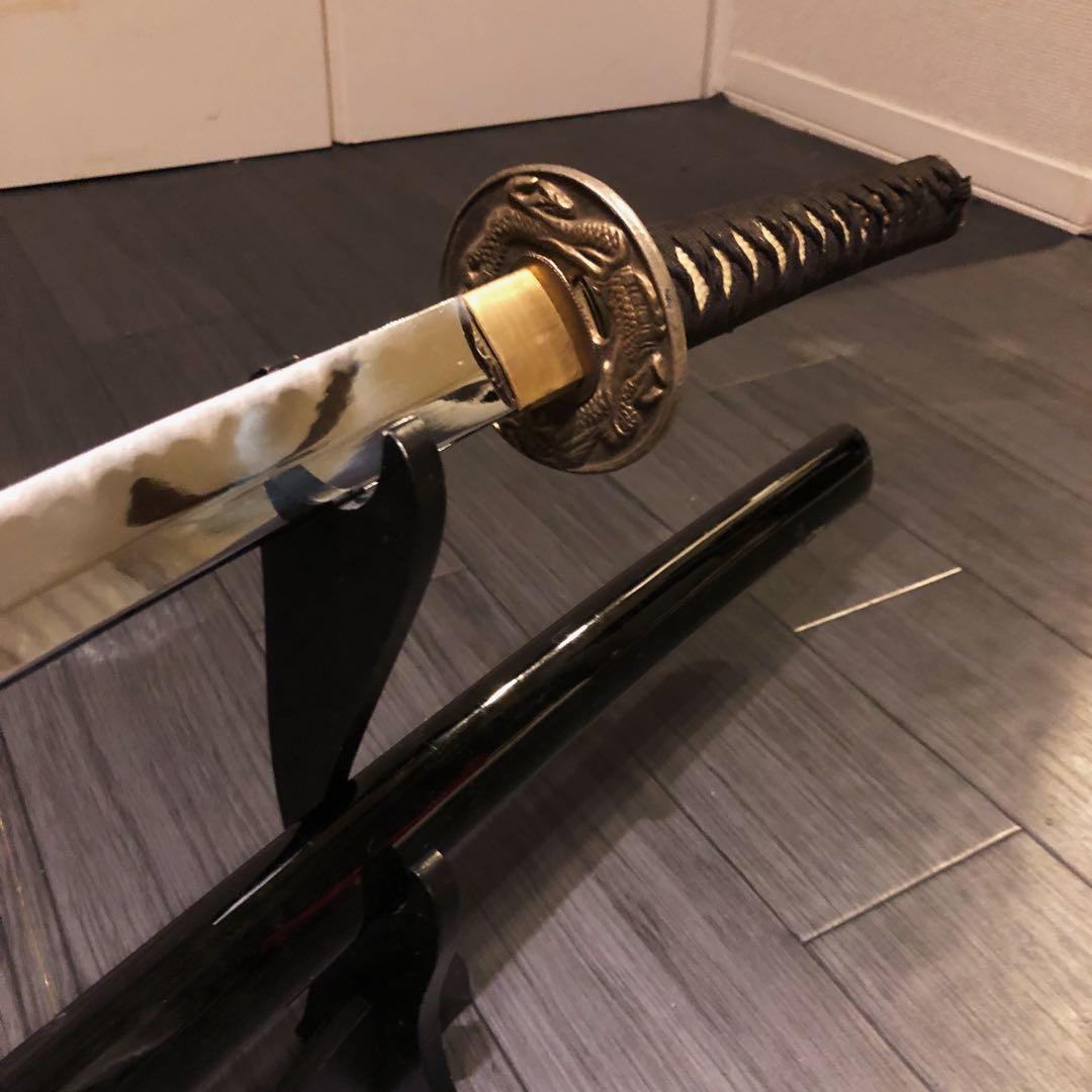 高級模造刀　黒拵え　居合刀　太刀　本格模造刀