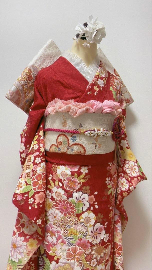 美品　振袖6点セット　成人式　振袖　正絹　袋帯 19