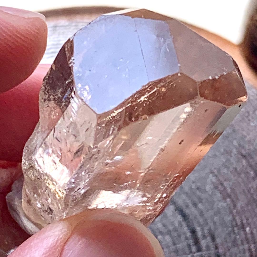 美し過ぎるピーチカラートパーズ原石161ct/非加熱/鉱物標本