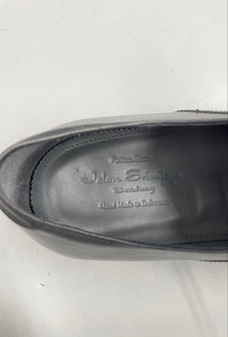 【美品】ジャランスリワヤ　クォーターブローグ　グレー　シューキーパー付