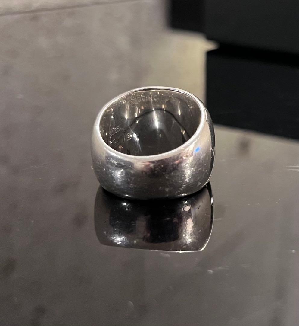 SILVER 950 LILY-ANCHOR OVAL RING 15号