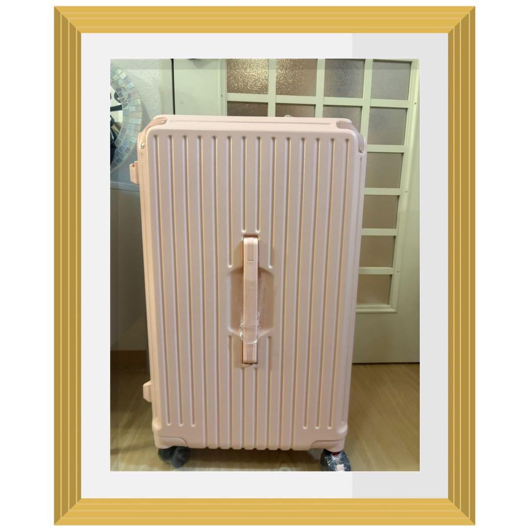 スーツケース キャリーバック 大型 大容量 多機能 アルミフレーム Lピンク