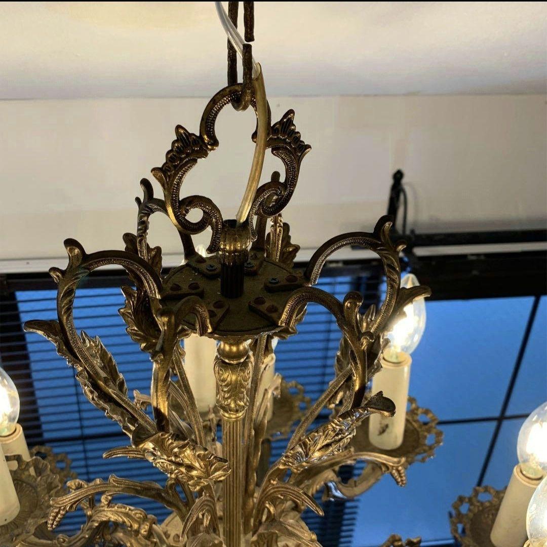 アンティーク真鍮シャンデリア 12灯