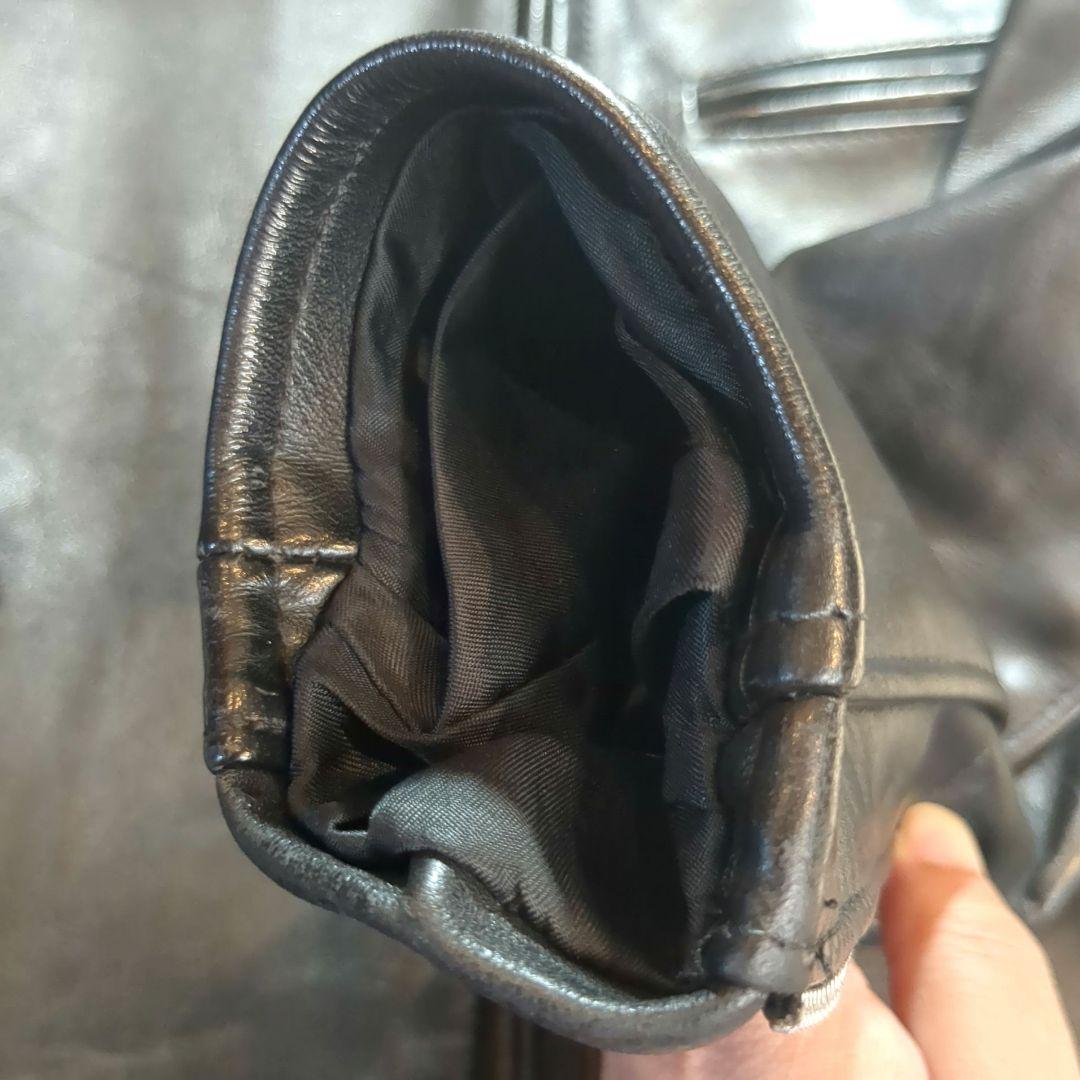 美品 Schott 641 (M) シングルライダース LENZIP レザー 黒