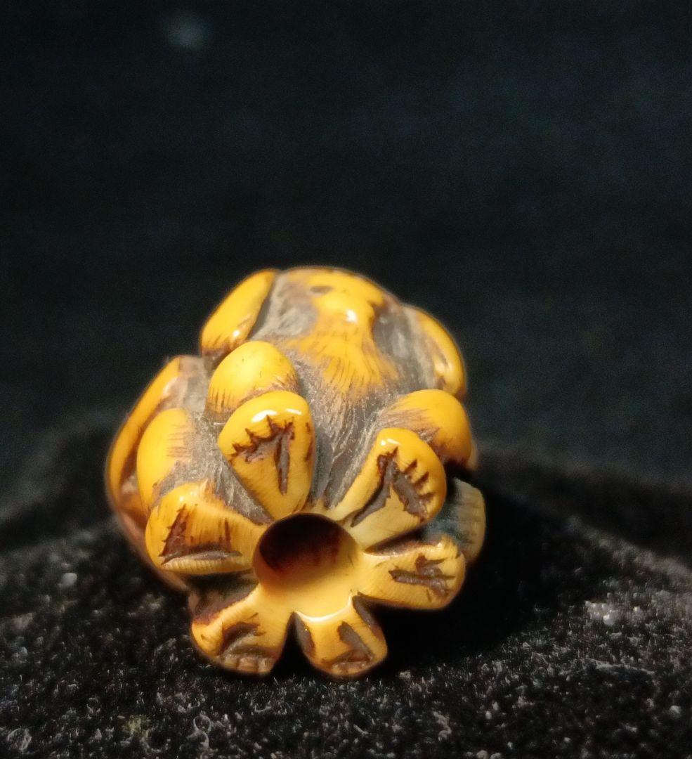 江戸時代 「三猿 見ざる聞かざる言わざる」 織締玉 根付