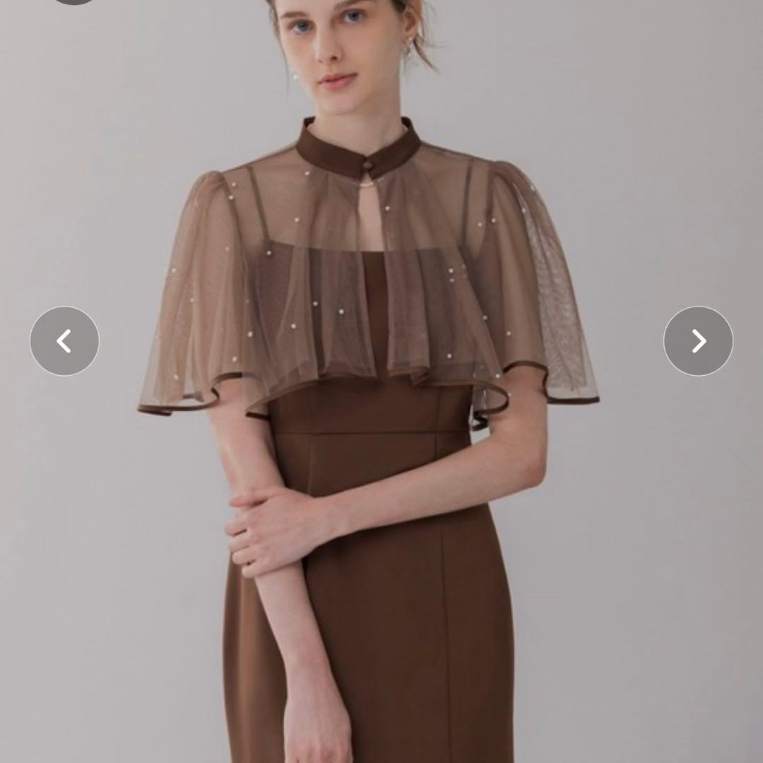 【LEJA】パールパイピングボレロ付き2wayマーメイドフレアロングドレス