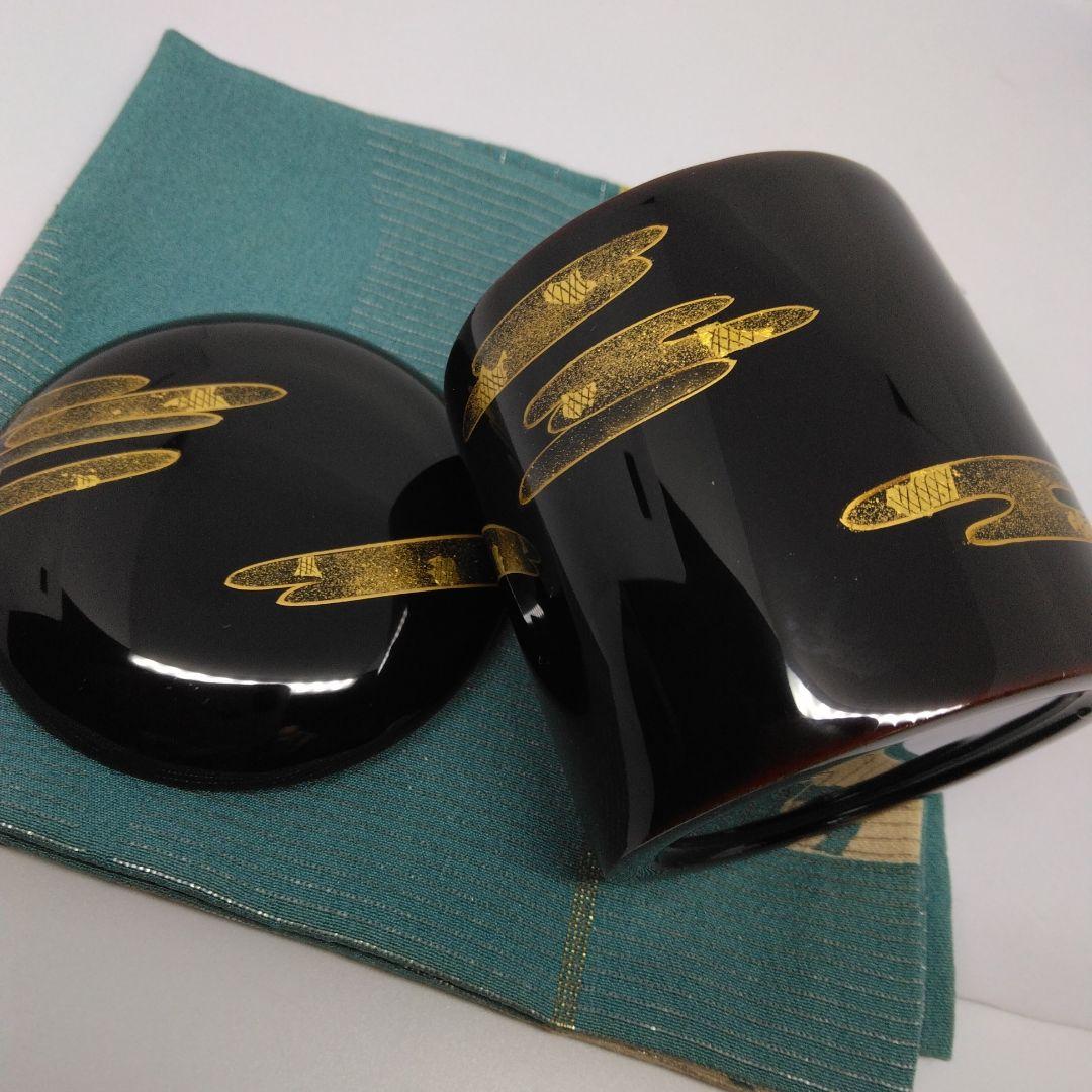 西村弘峰作 春霞蒔絵 金輪寺 金箔蓋裏蒔絵 棗 茶器 共箱 茶道具