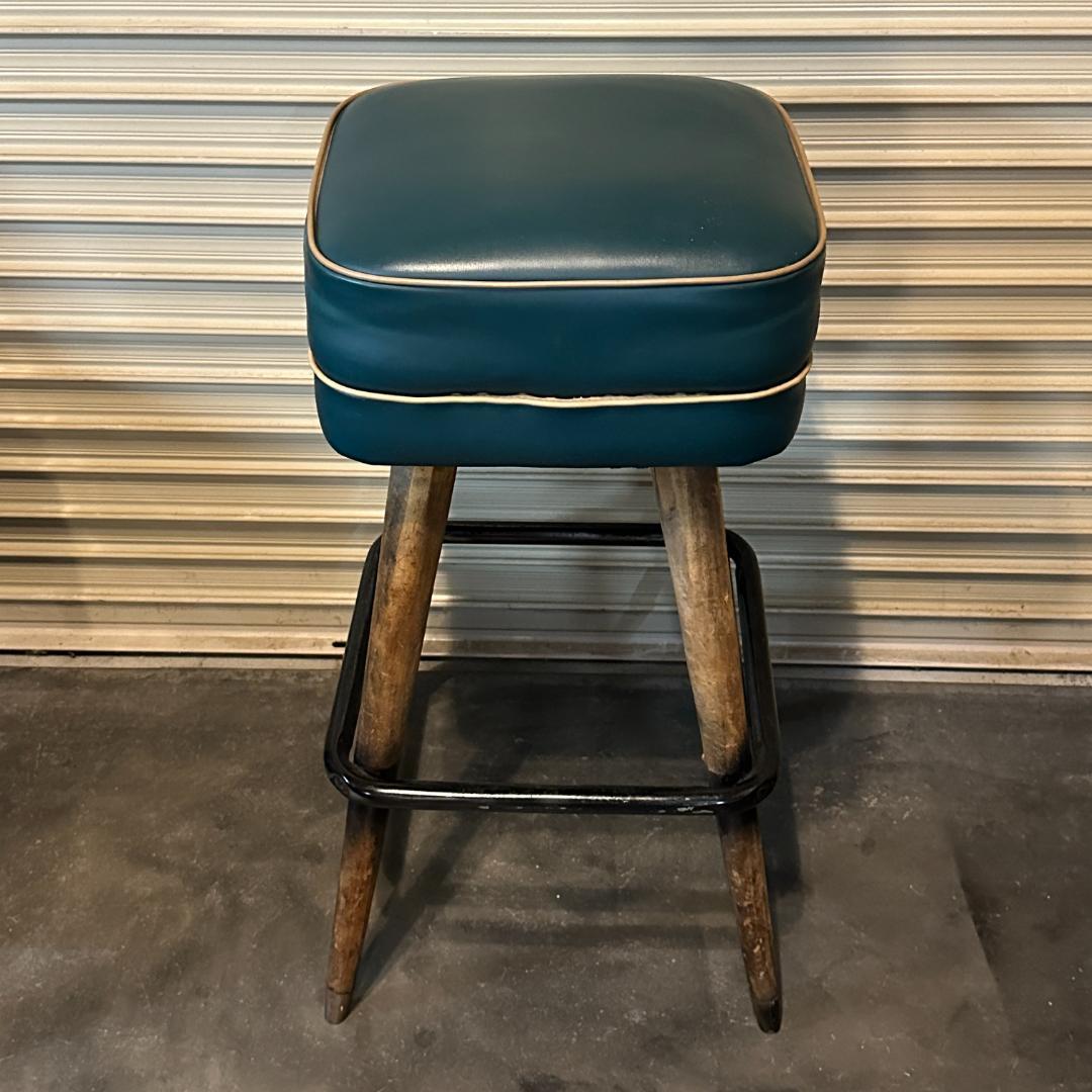 ヴィンテージ レトロ 木製脚ハイスツール バースツール 古家具 カウンターチェア