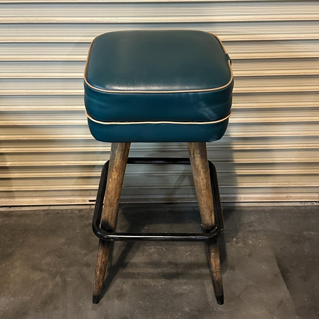 ヴィンテージ レトロ 木製脚ハイスツール バースツール 古家具 カウンターチェア