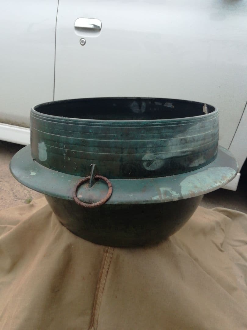 ♪昔の大型銅製 羽釜　13キロ