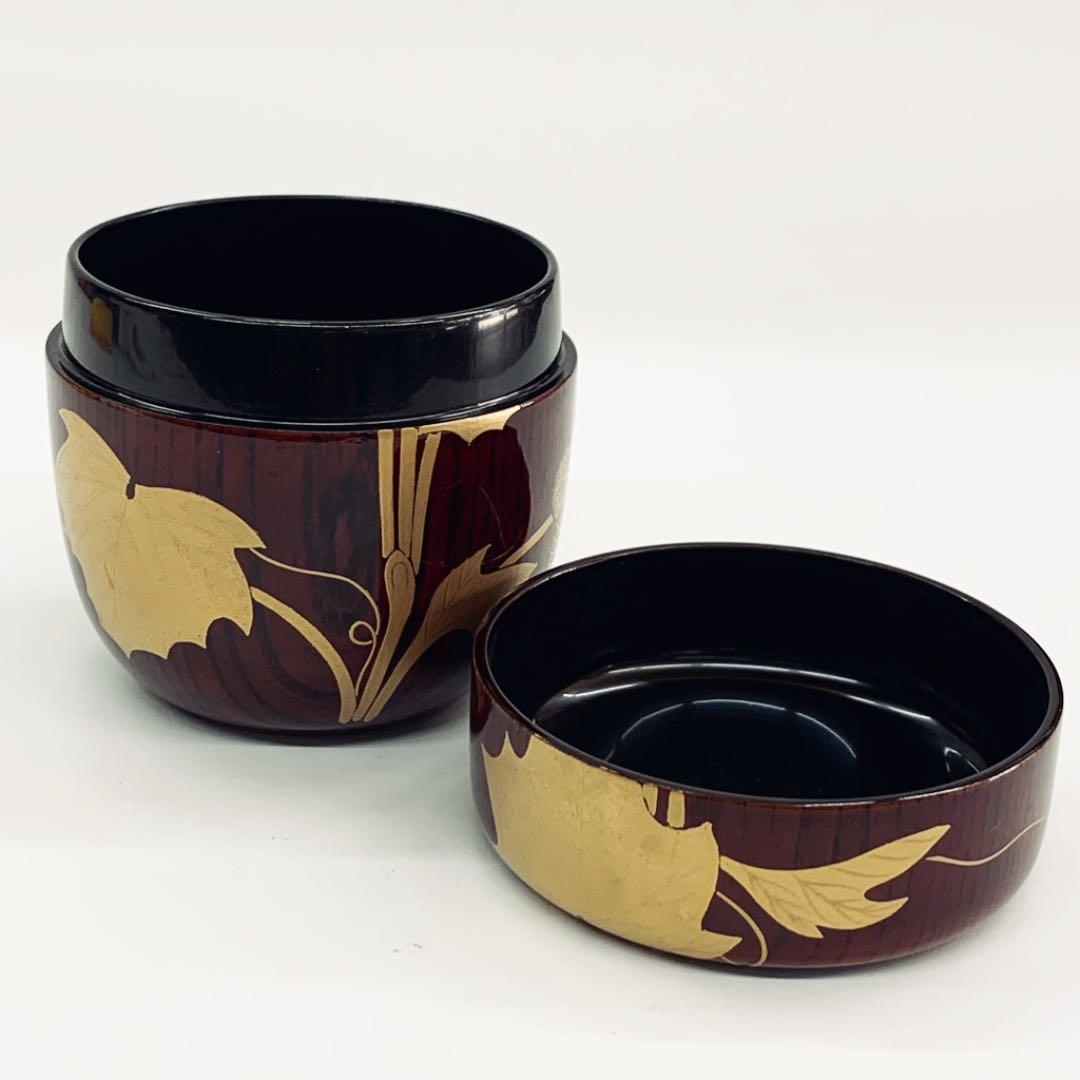 【棗　夕顔絵】新井司峰　共箱