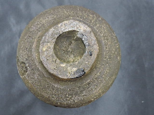 道八作　黒筒茶碗　保存箱有　M１３１２