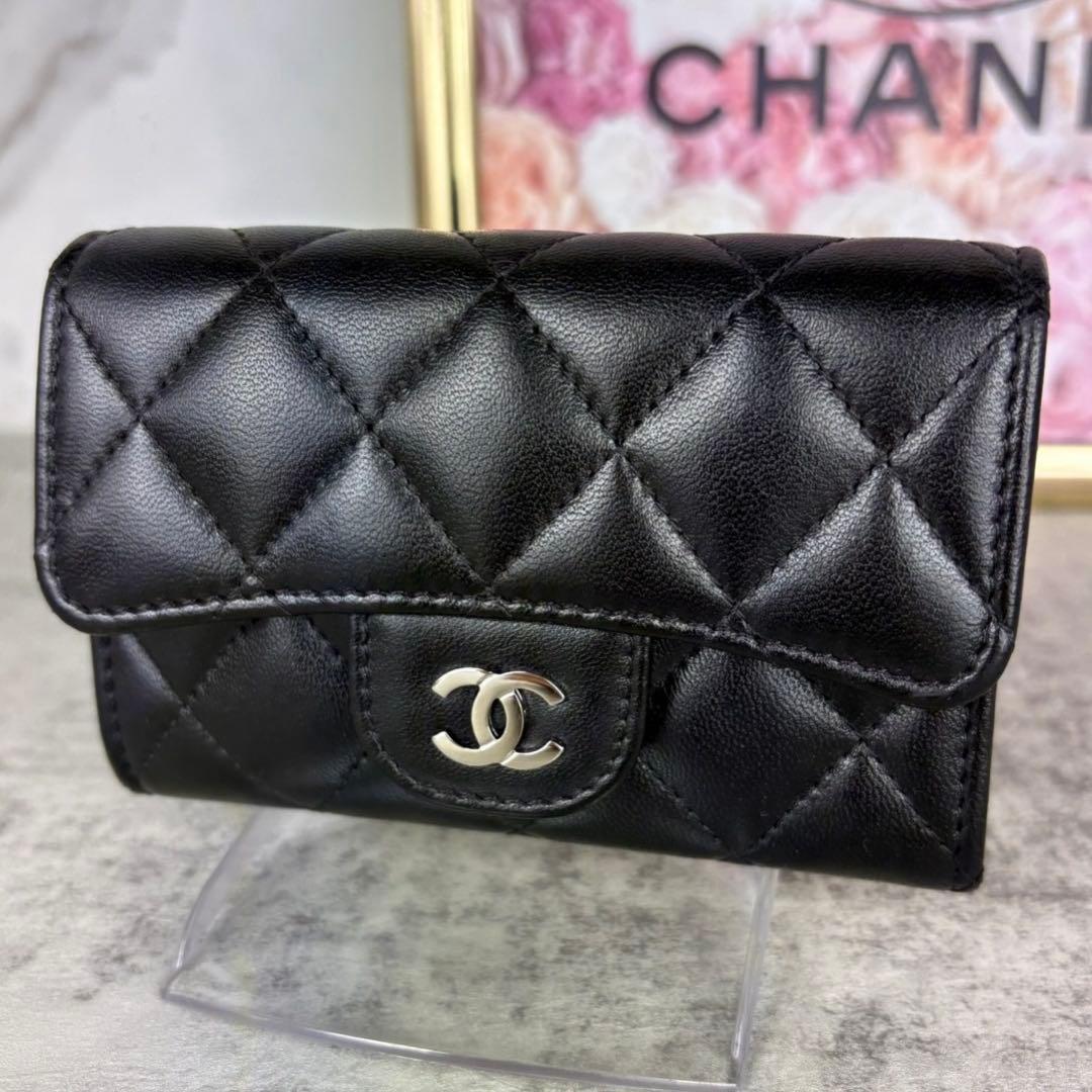 CHANEL シャネル　マトラッセ　ケース　ラムスキン　カードケース