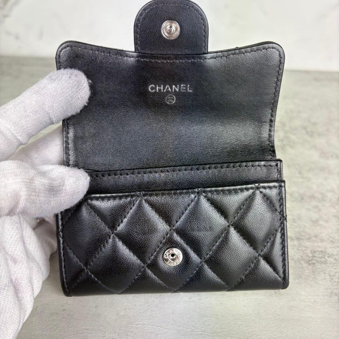 CHANEL シャネル　マトラッセ　ケース　ラムスキン　カードケース