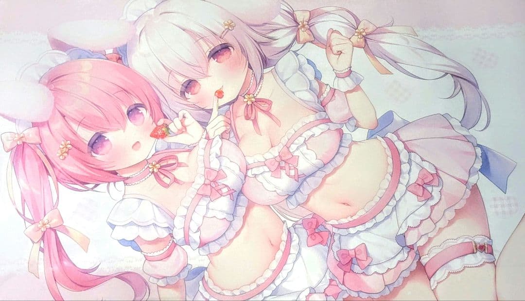 うさ城まに　デスクマット　ラバーマット