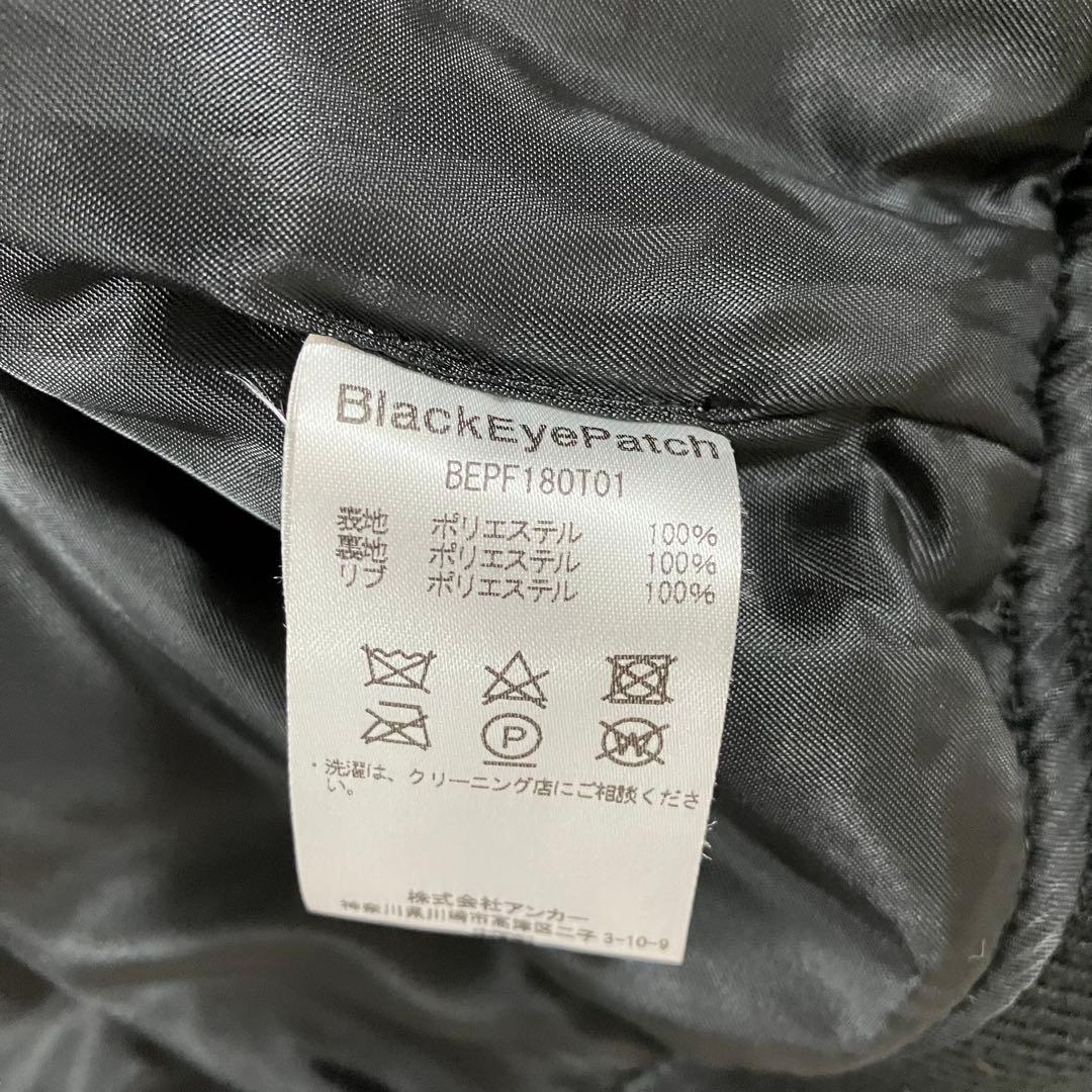 ブラックアイパッチ 総柄 刺繍　ジャケット ブルゾン　ジャンパー　ブラック　黒