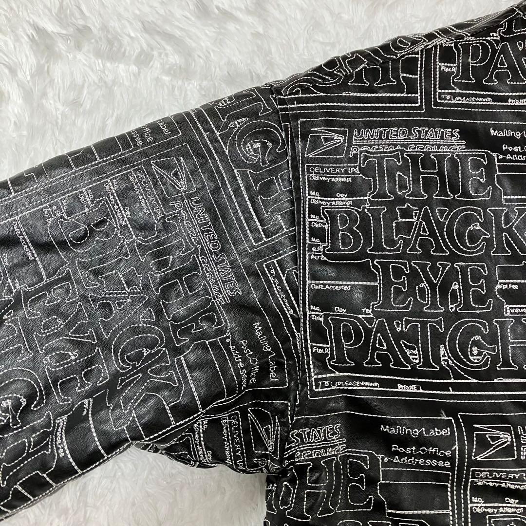 ブラックアイパッチ 総柄 刺繍　ジャケット ブルゾン　ジャンパー　ブラック　黒