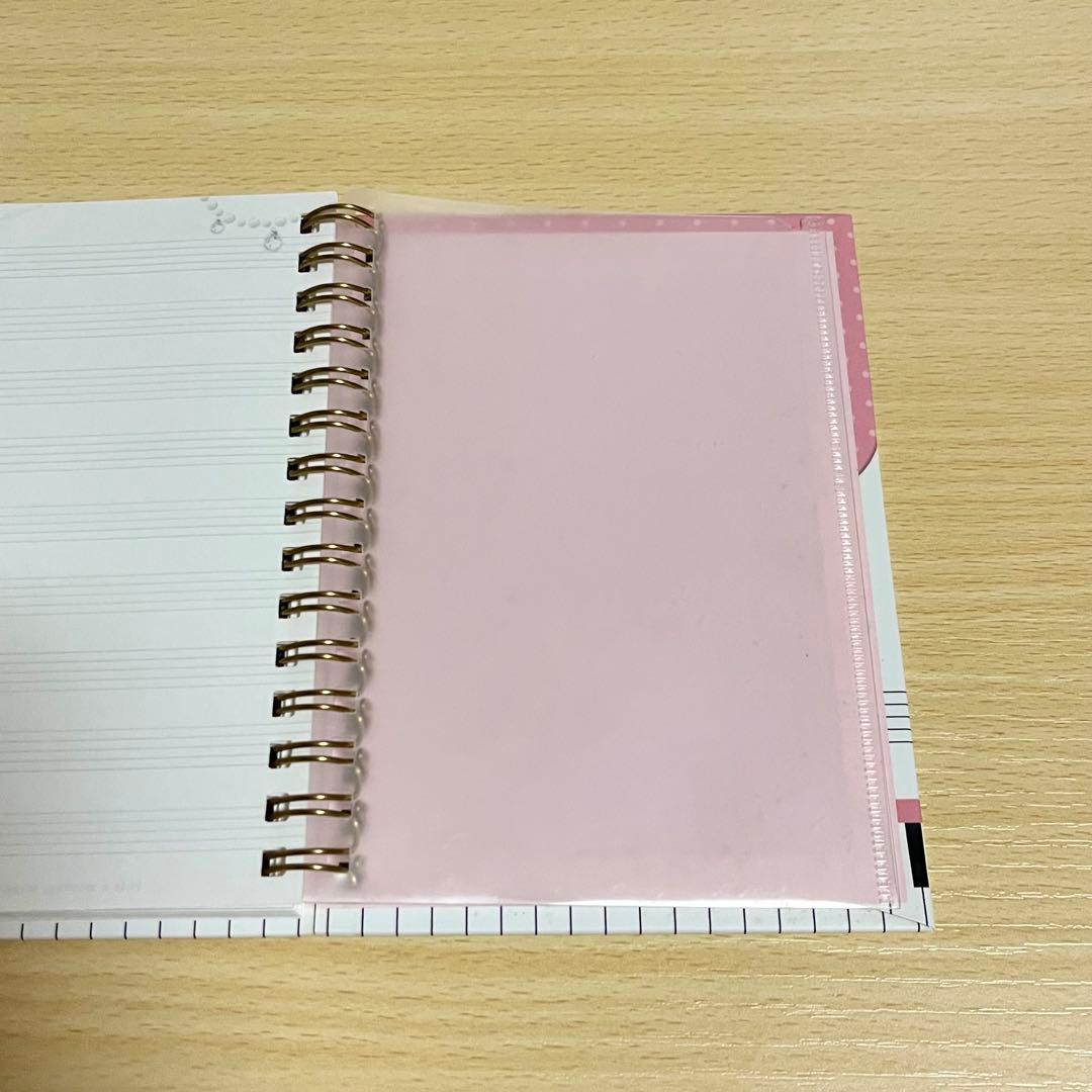 【超激レア！】平成レトロ！可愛い音楽 メモ帳　リングノート　五線譜