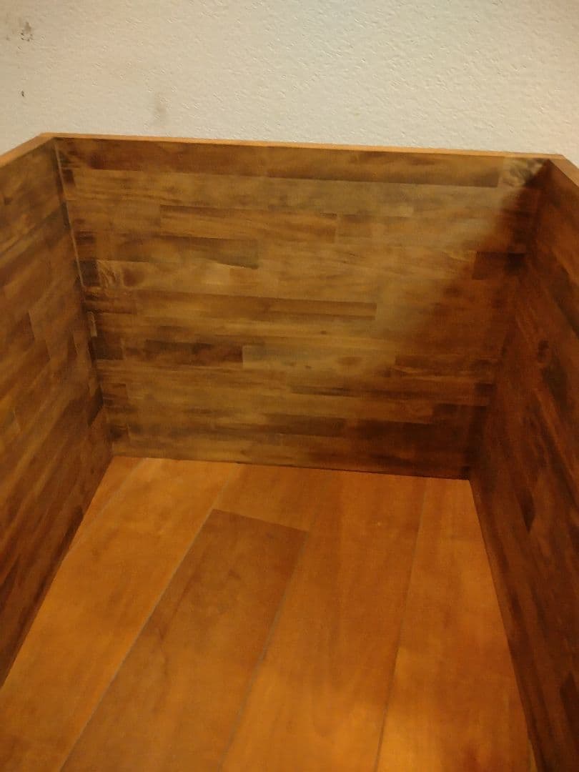 木製　ハンドメイド　オーダー　コの字　ワトコオイル　踏み台　サイドテーブル水槽台