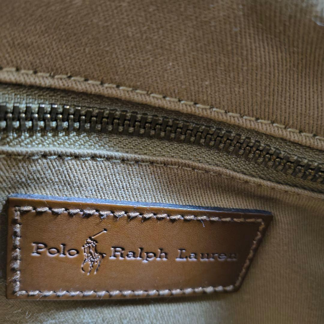 ポロラルフローレン チェック柄 ミニボストン チャームつき ヴィンテージ