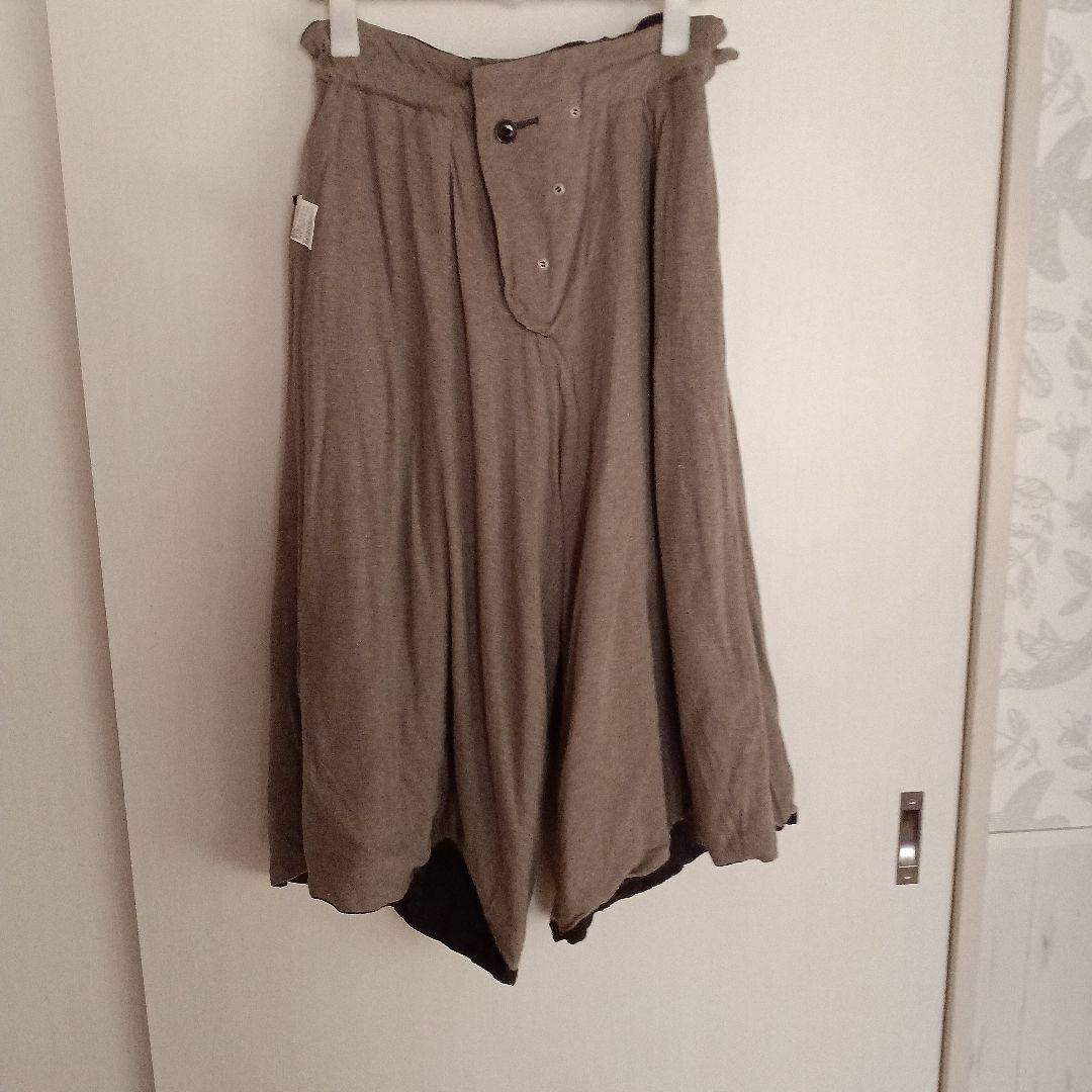 Y's(ワイズ)リネンガウチョパンツ　ダークブラウン(裏地付き)