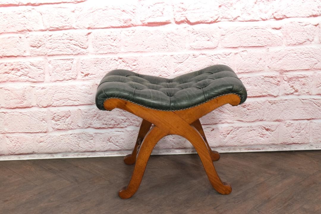 VARO,S.A. VALENTI/バロッサバレンティ 総本革スツールオットマン