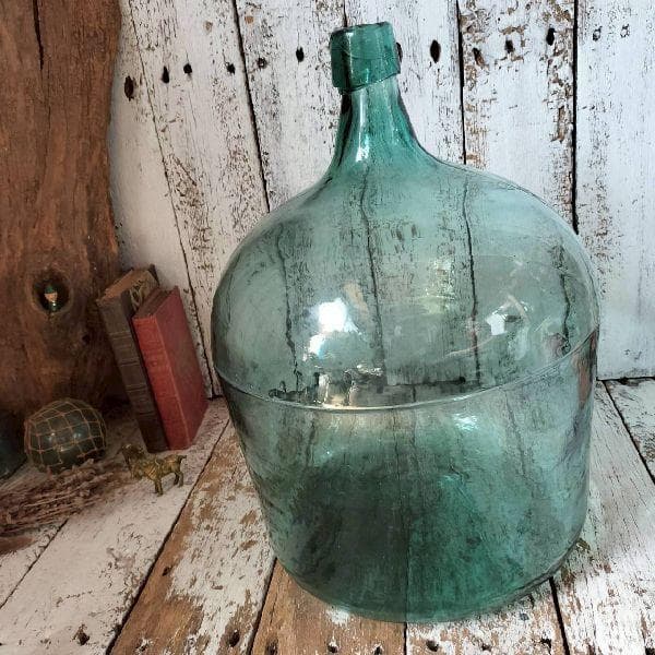 ヴィンテージ デミジョンボトル 古硝子 ガラス瓶 大型 花瓶 フラワーベース