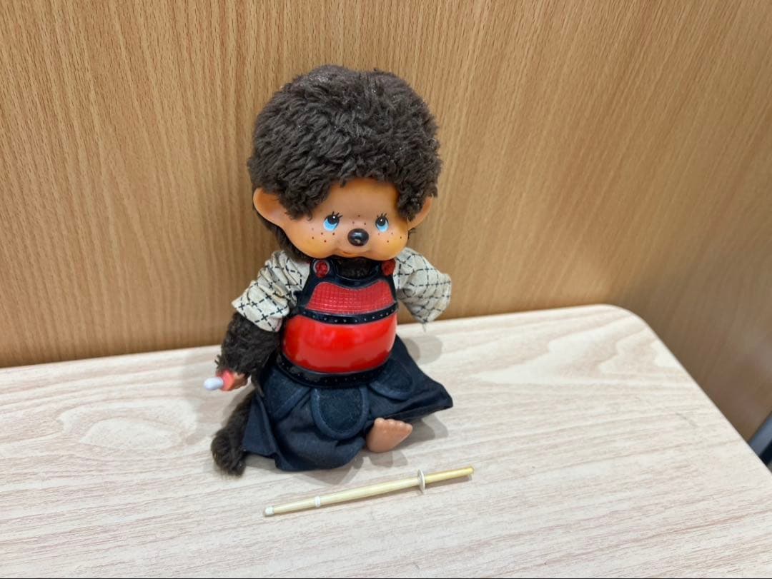 【タグ付き・希少】モンチッチ 剣道猿 人形 玩具 ぬいぐるみ 約20cm