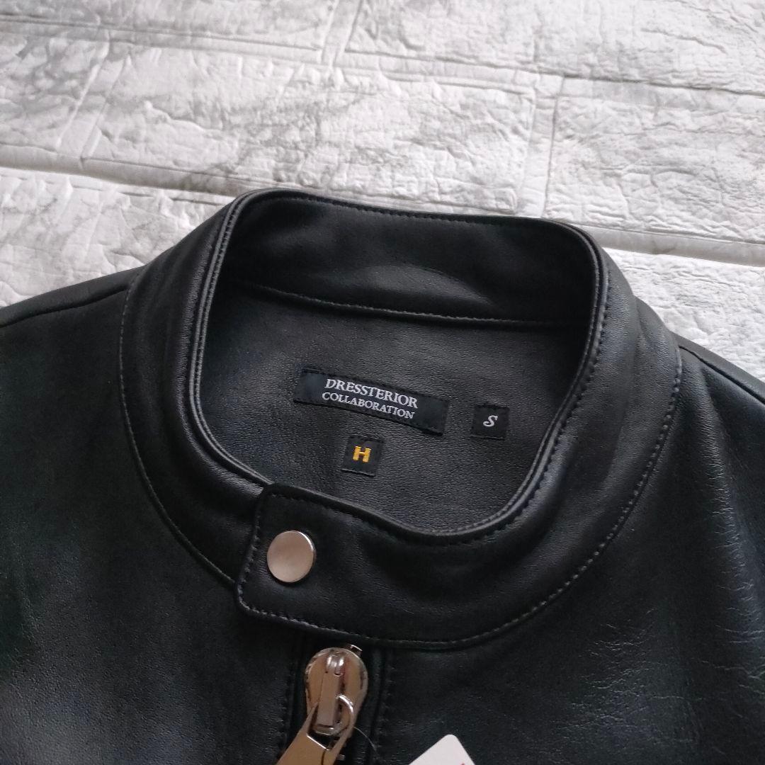 【訳アリ新品】干場義雅　DRESSTERIOR　レザーライダース　S