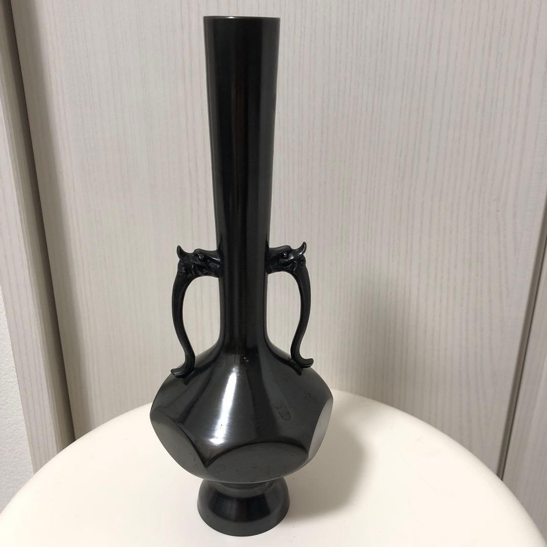 花入　金谷浄雲作 唐銅