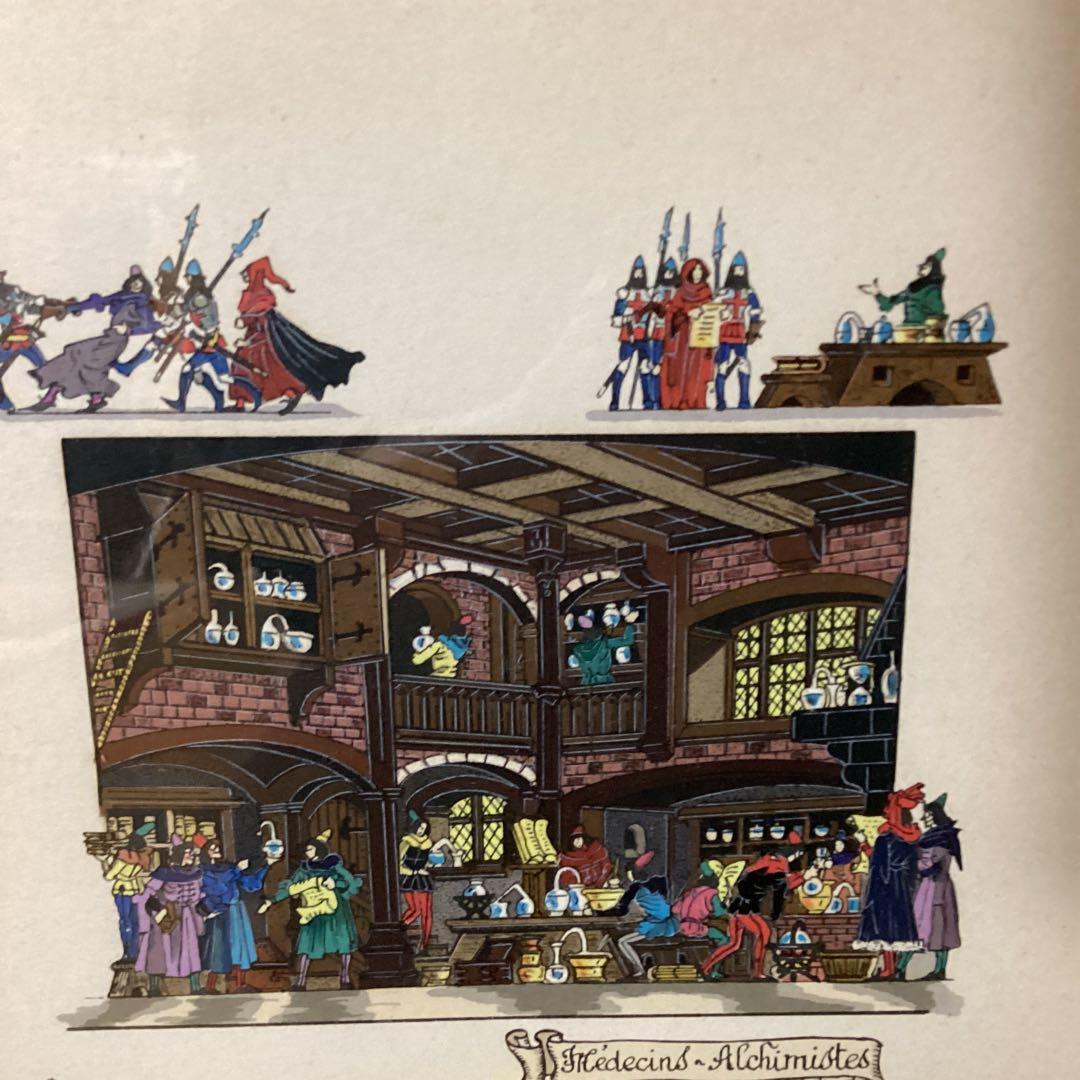 マイセン　ヒエロ　ニムスボス　リューゲル　甲冑騎士　中世城郭　細密画リトグラフ