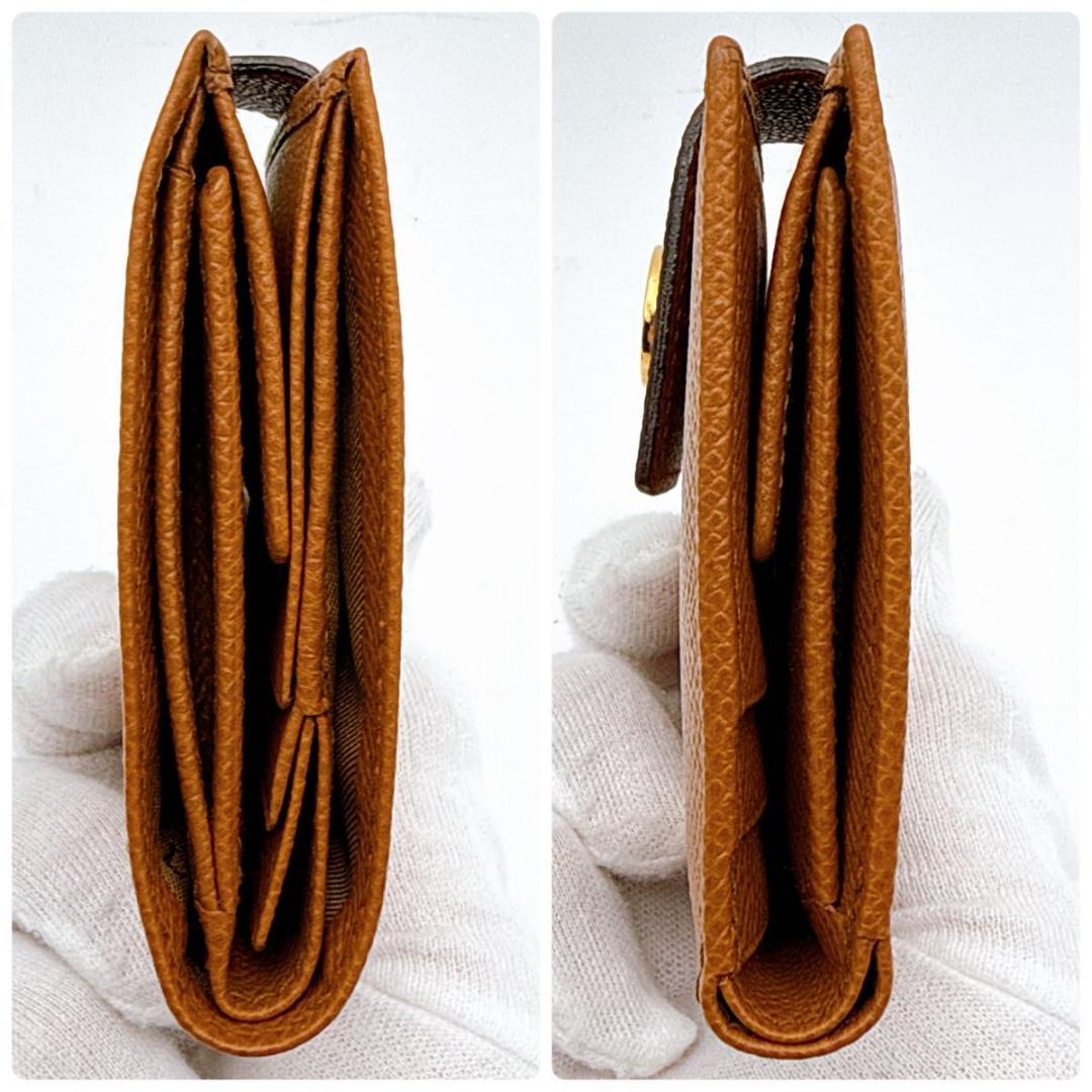 【未使用】ブルガリ ビーゼロワン 二つ折り財布 レザー キャメル ゴールド金具