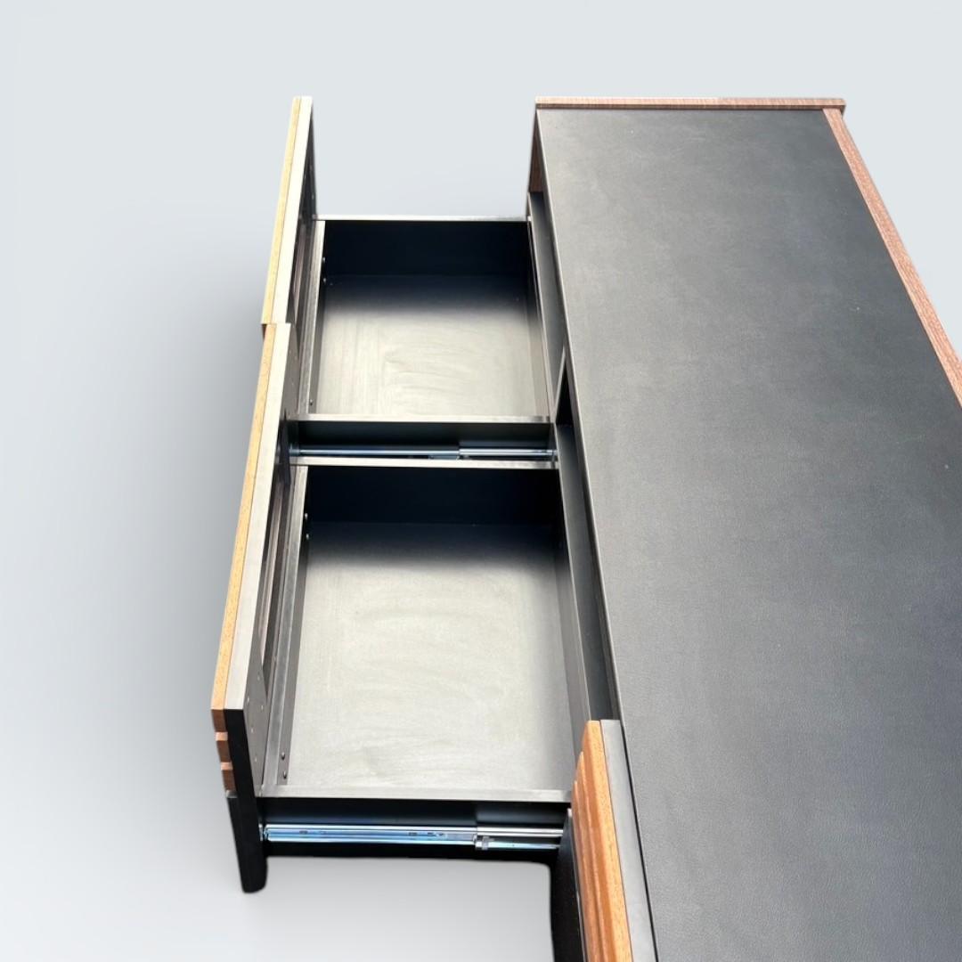 MKマエダ アコール テレビボード 150cm ウォールナット ルーバー モダン