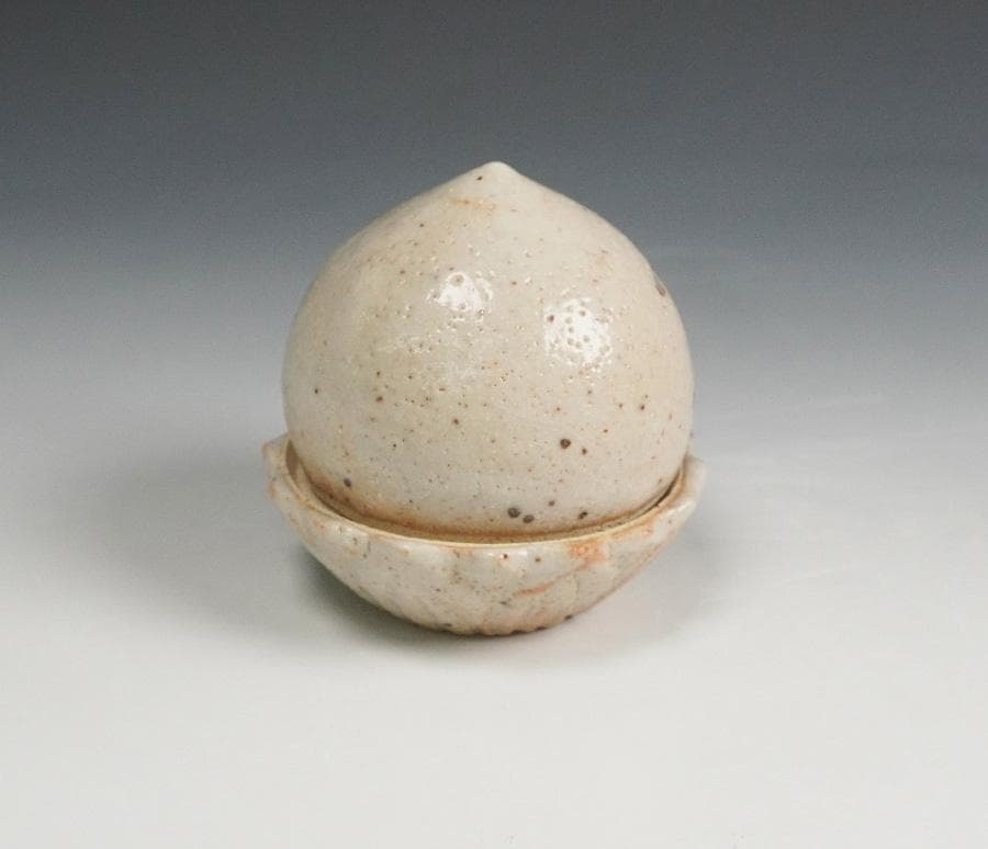 表千家不白流 七世宗順為 七回忌 志野宝珠香合 八世 川上宗順 書付