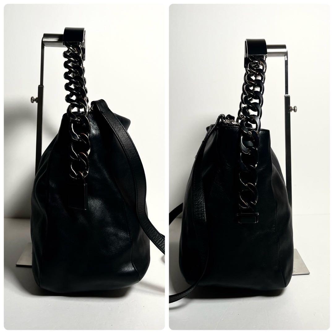 【超希少・極美品】マルジェラ 2way IDブレス チェーンショルダー 黒