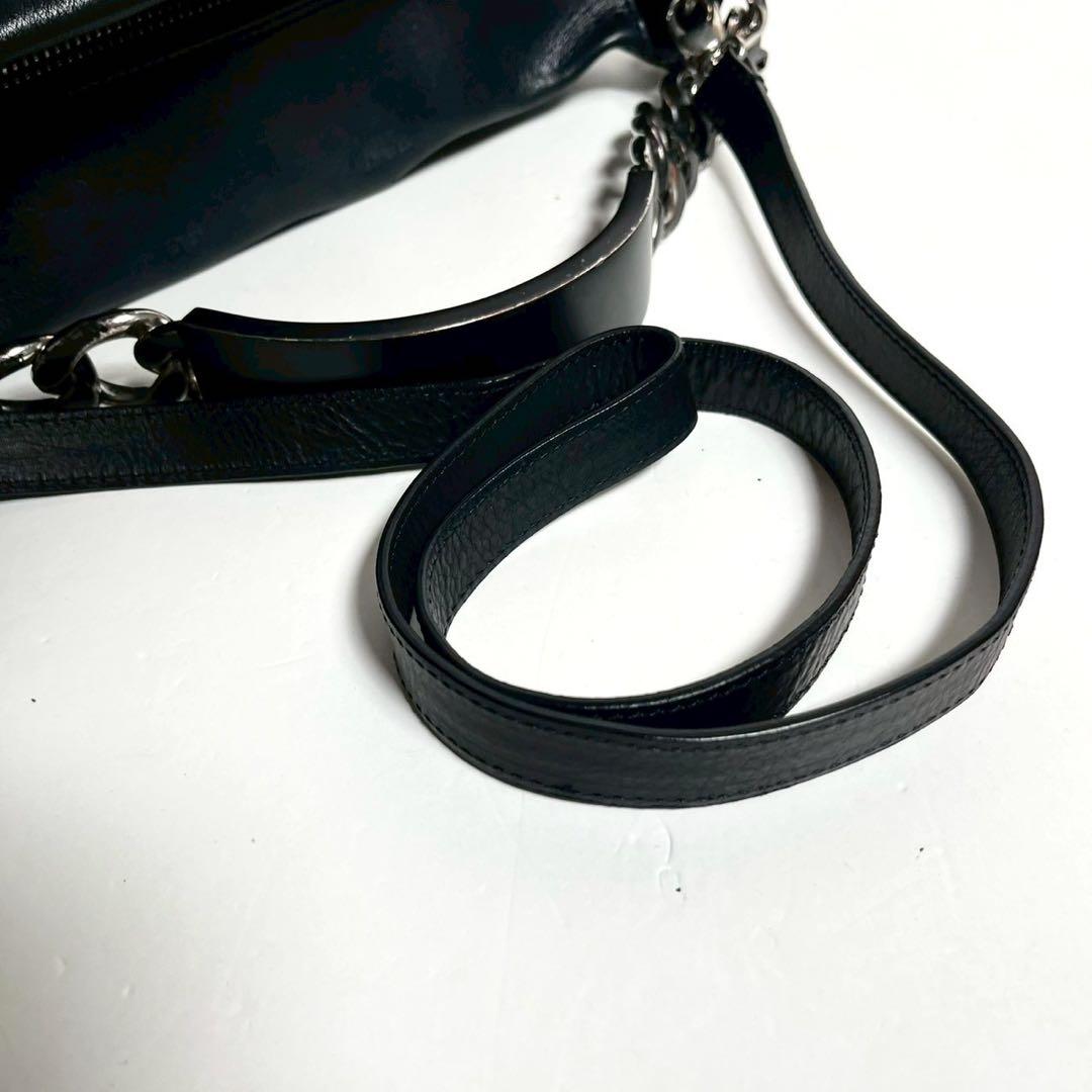 【超希少・極美品】マルジェラ 2way IDブレス チェーンショルダー 黒