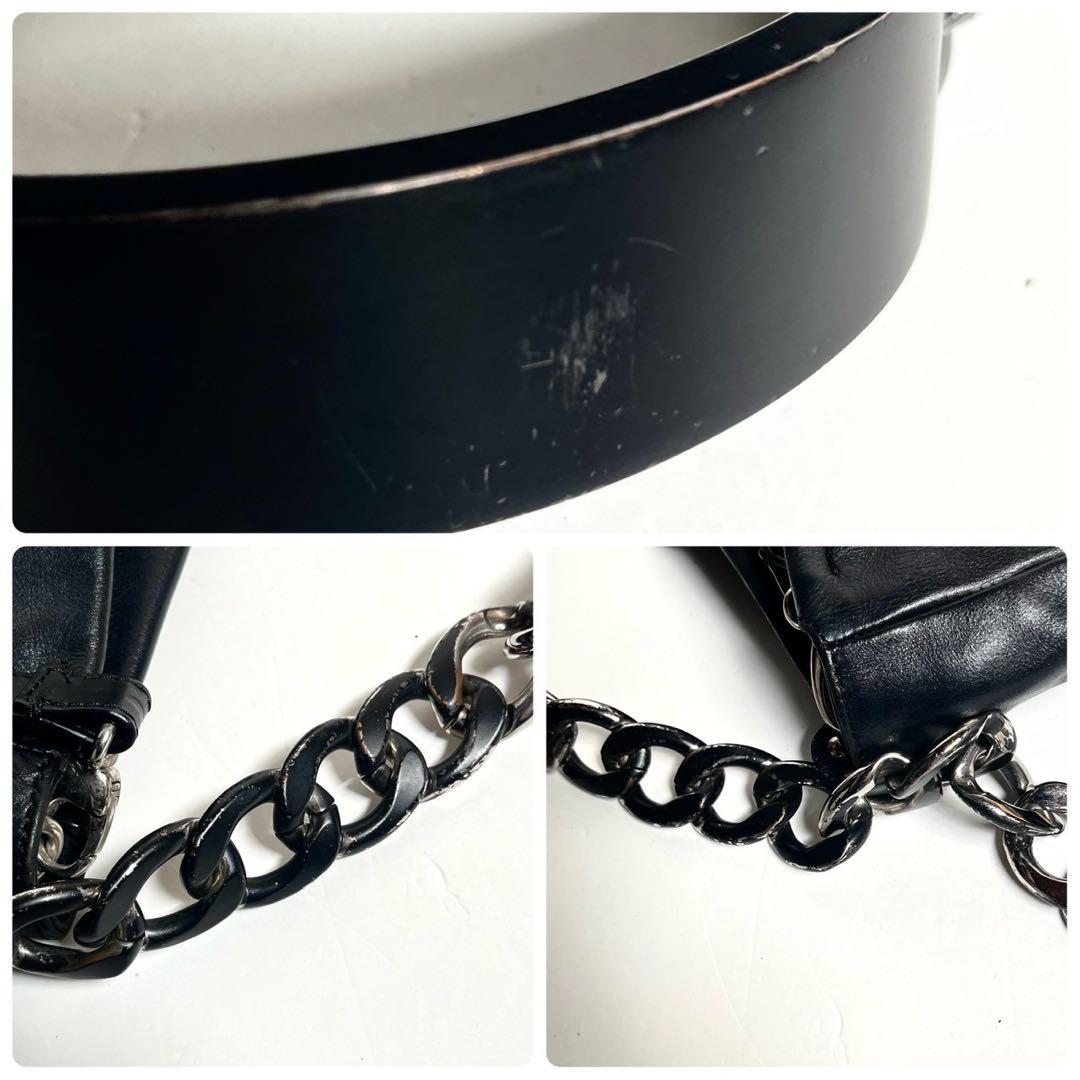 【超希少・極美品】マルジェラ 2way IDブレス チェーンショルダー 黒