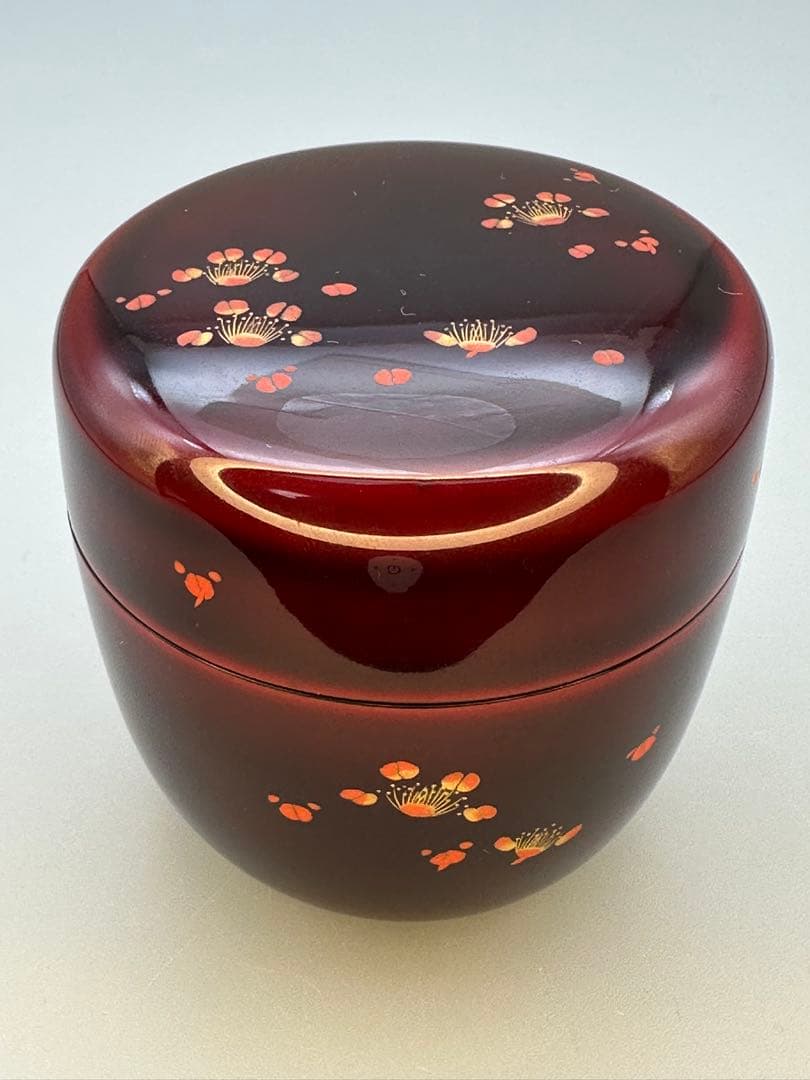 茶道具　棗　古今菁峰　沈金梅棗