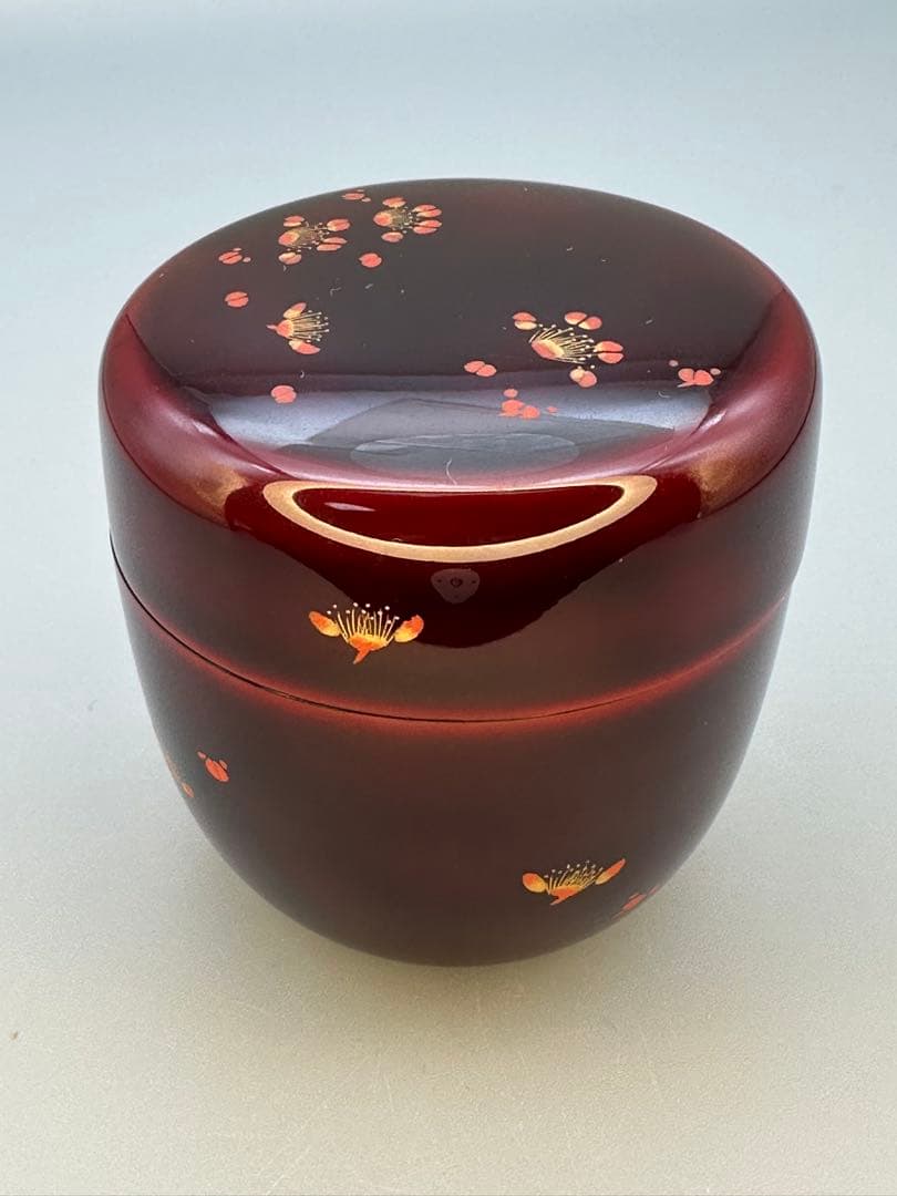 茶道具　棗　古今菁峰　沈金梅棗