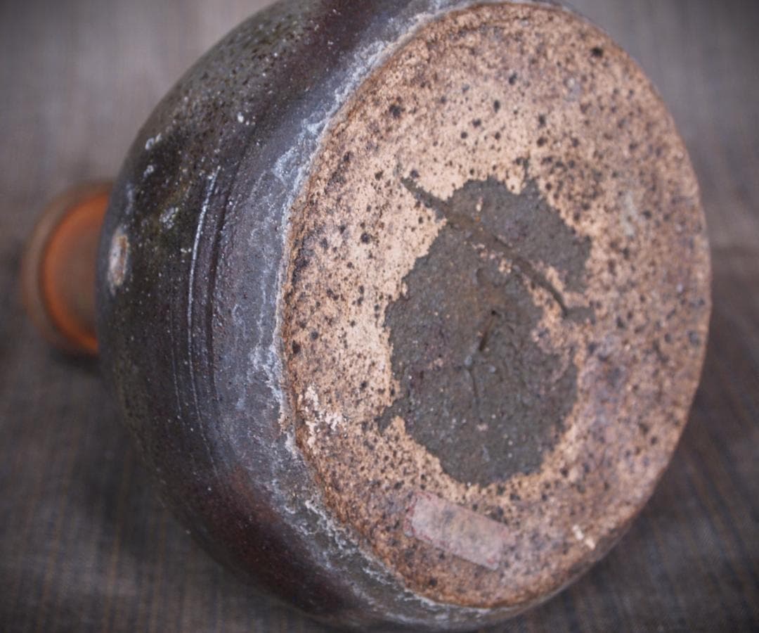 人気作家★中里隆【師：小山富士夫＆中里太郎右衛門】★唐津南蛮鶴首花入★共箱