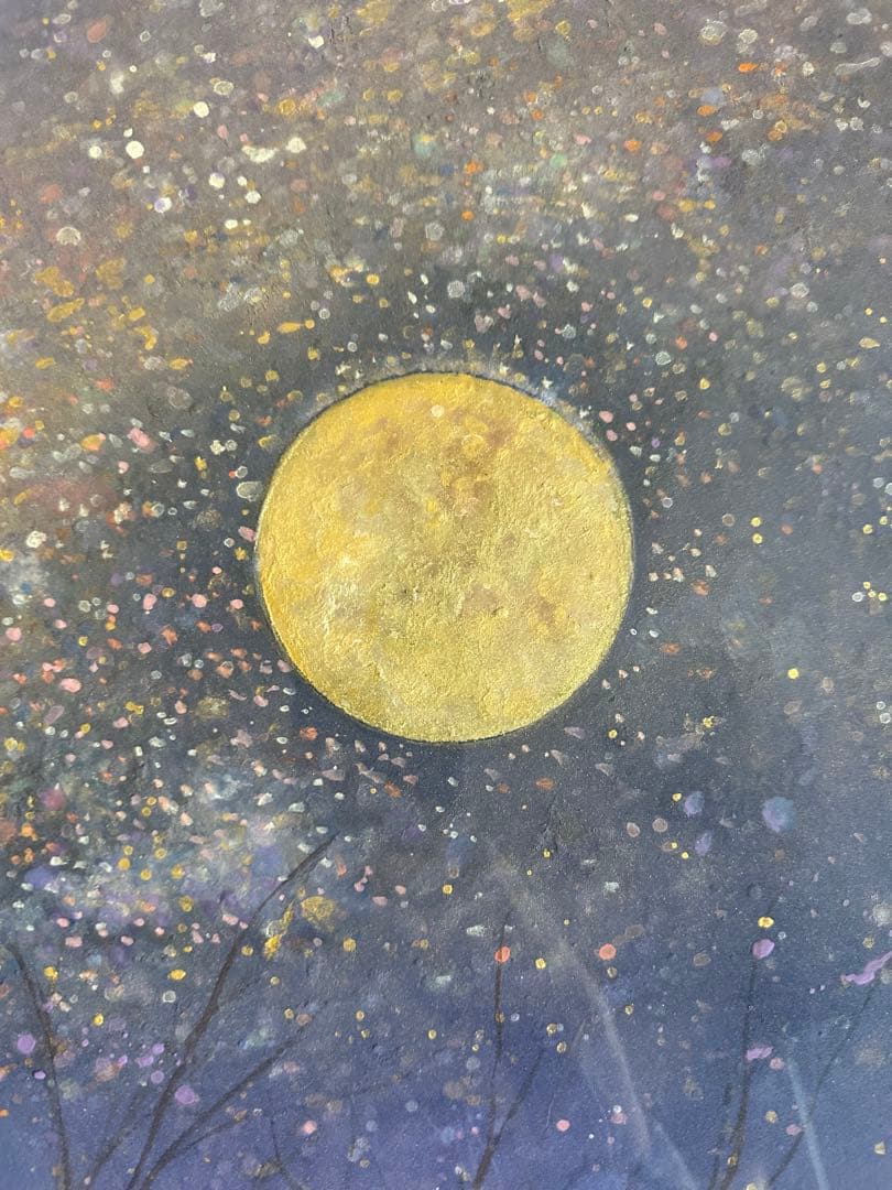 真作保証　木村圭吾 [煌めく銀河] 20号　共シール 日本画